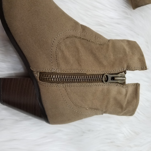 APT.9 Tan and Brown Heel Ankle Boots - Picture 9 of 16